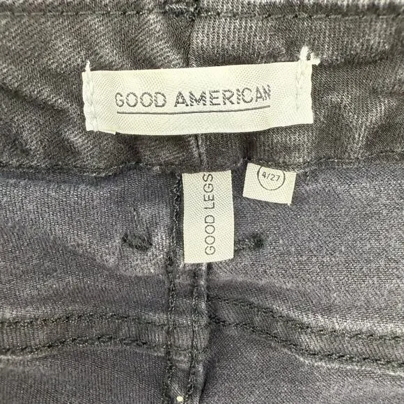 Good American Jeans Women's 4/27 Black Good Legs Skinny Preppy Normcore - Picture 5 of 12